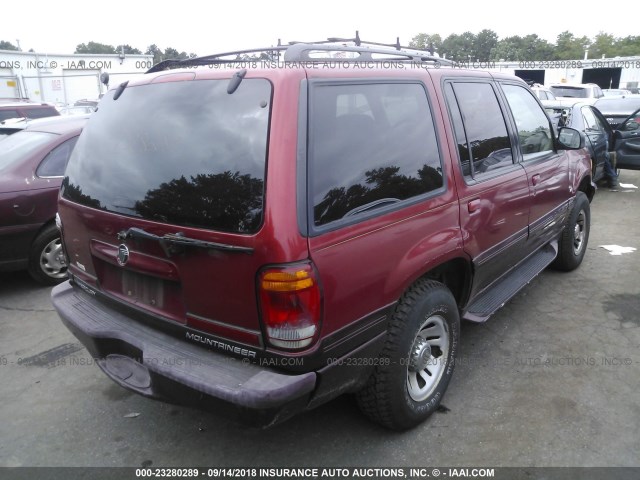 4M2ZU86P4YUJ17013 - 2000 MERCURY MOUNTAINEER  RED photo 4