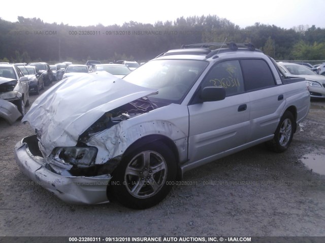 4S4BT62C267101708 - 2006 SUBARU BAJA SPORT SILVER photo 2