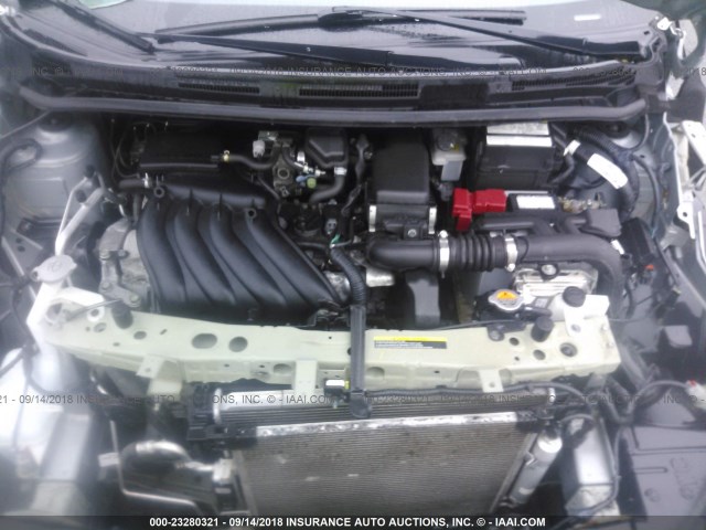 3N1CE2CP7EL430866 - 2014 NISSAN VERSA NOTE S/S PLUS/SV/SL GRAY photo 10