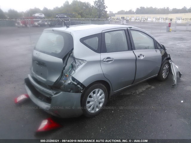 3N1CE2CP7EL430866 - 2014 NISSAN VERSA NOTE S/S PLUS/SV/SL GRAY photo 4