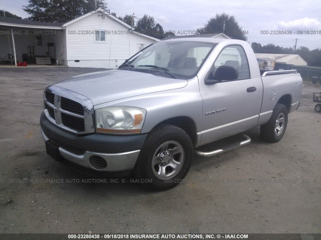 1D7HA16N56J123987 - 2006 DODGE RAM 1500 ST/SLT GRAY photo 2