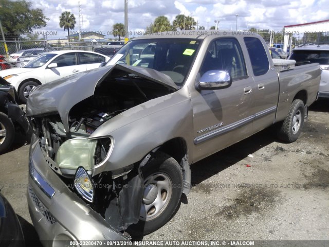 5TBRN34193S434473 - 2003 TOYOTA TUNDRA ACCESS CAB SR5 GOLD photo 2