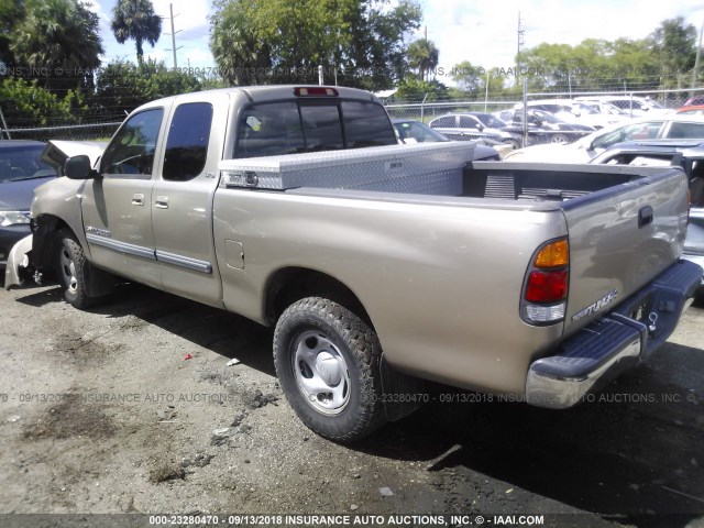 5TBRN34193S434473 - 2003 TOYOTA TUNDRA ACCESS CAB SR5 GOLD photo 3