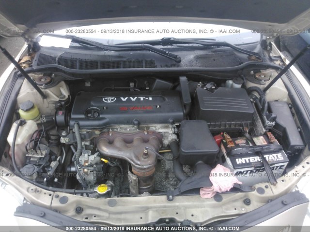 4T1BE46K27U044087 - 2007 TOYOTA CAMRY NEW GENERAT CE/LE/XLE/SE TAN photo 10