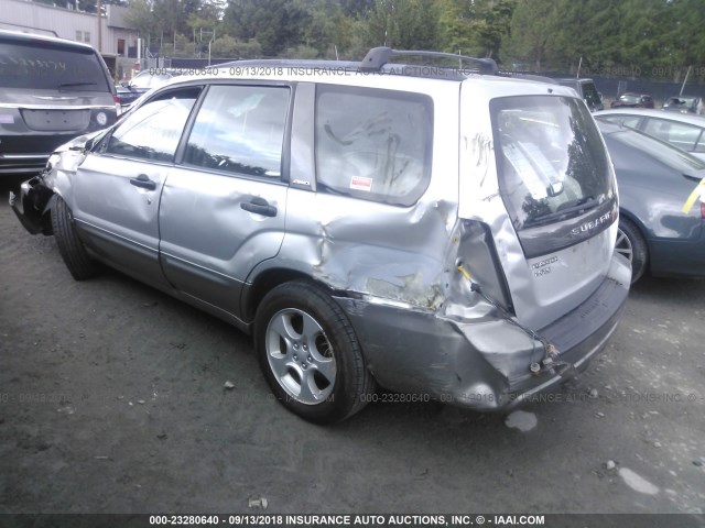 JF1SG65664H767577 - 2004 SUBARU FORESTER 2.5XS SILVER photo 3