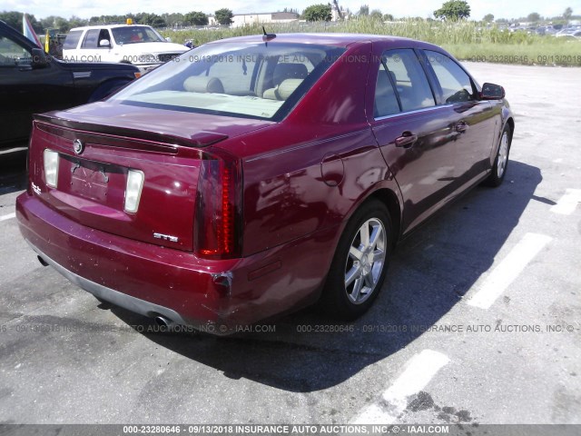 1G6DW677450120495 - 2005 CADILLAC STS RED photo 4