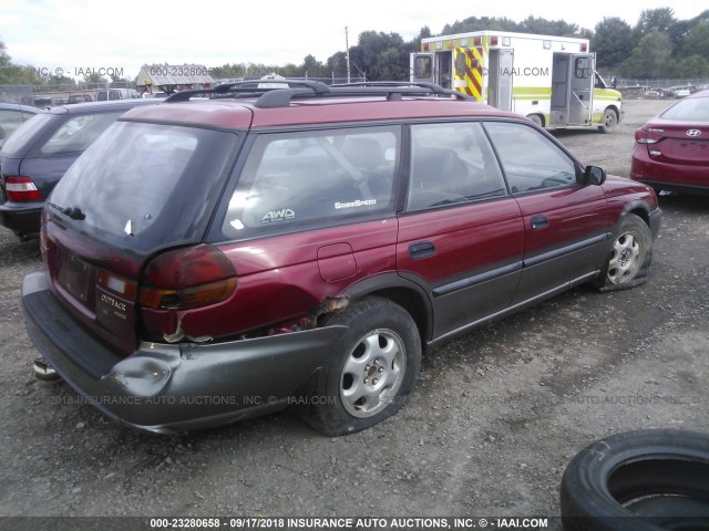 4S3BG6850V7638397 - 1997 SUBARU LEGACY OUTBACK/LIMITED MAROON photo 4