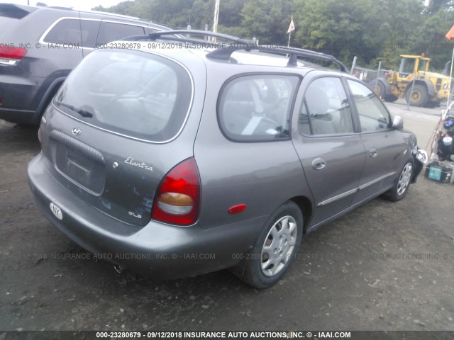 KMHJW35F9YU181133 - 2000 HYUNDAI ELANTRA GLS GRAY photo 4