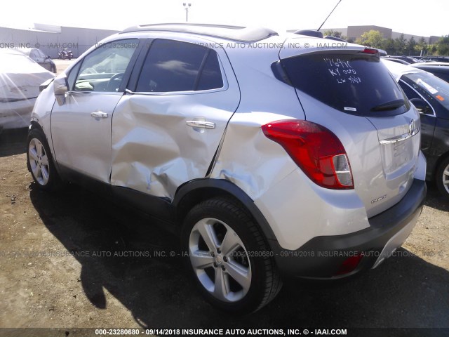 KL4CJBSB0FB220010 - 2015 BUICK ENCORE CONVENIENCE 银色 照片 3
