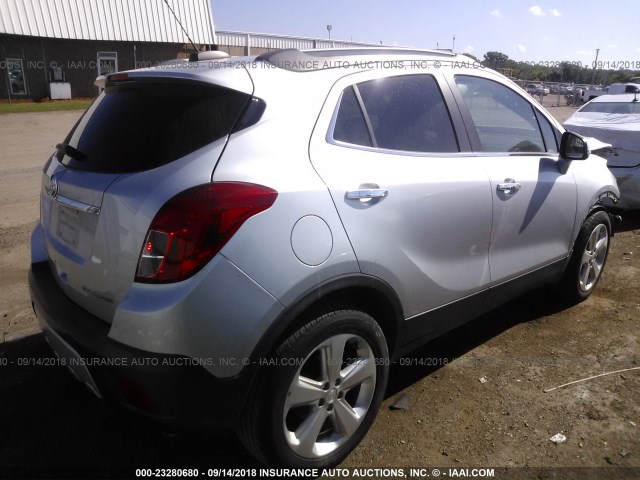 KL4CJBSB0FB220010 - 2015 BUICK ENCORE CONVENIENCE 银色 照片 4