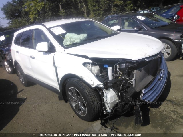 KM8SM4HF5GU143229 - 2016 HYUNDAI SANTA FE SE WHITE photo 1