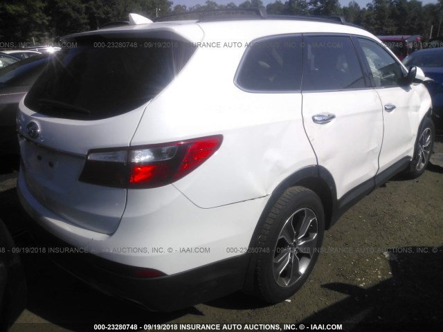 KM8SM4HF5GU143229 - 2016 HYUNDAI SANTA FE SE WHITE photo 4