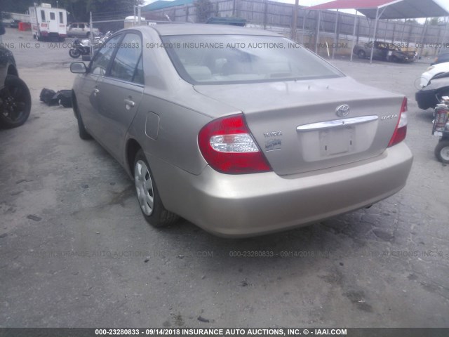 4T1BE32K23U707815 - 2003 TOYOTA CAMRY LE/XLE/SE Бежевый фото 3