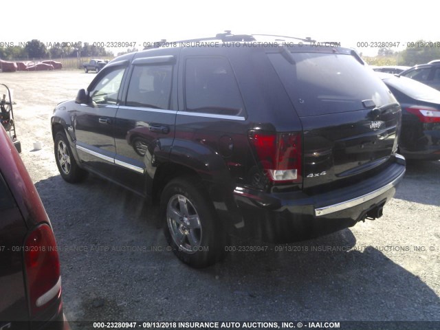 1J8HR58245C555057 - 2005 JEEP GRAND CHEROKEE LIMITED BLACK photo 3