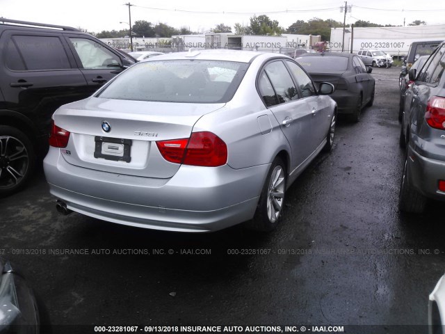 WBAPK7C50BA820971 - 2011 BMW 328 XI SILVER photo 4