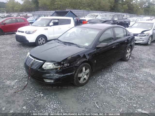 1G8AL55F67Z112954 - 2007 SATURN ION LEVEL 3 BLACK photo 2
