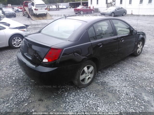 1G8AL55F67Z112954 - 2007 SATURN ION LEVEL 3 BLACK photo 4