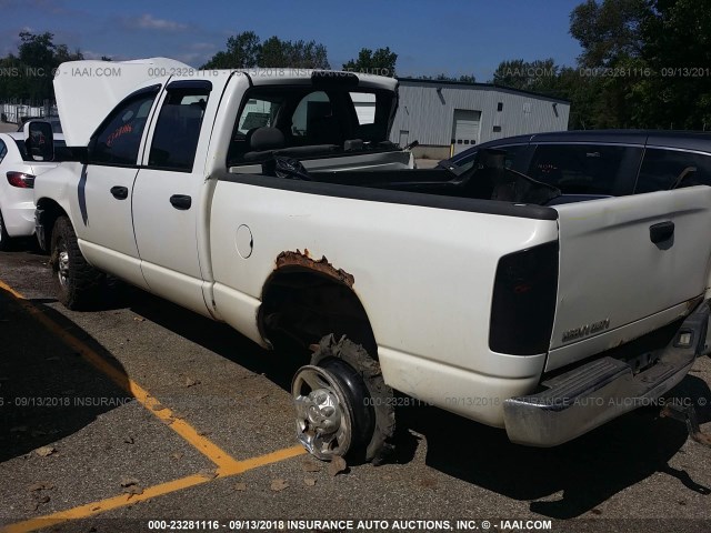 1D7KS28C46J202085 - 2006 DODGE RAM 2500 ST/SLT WHITE photo 3