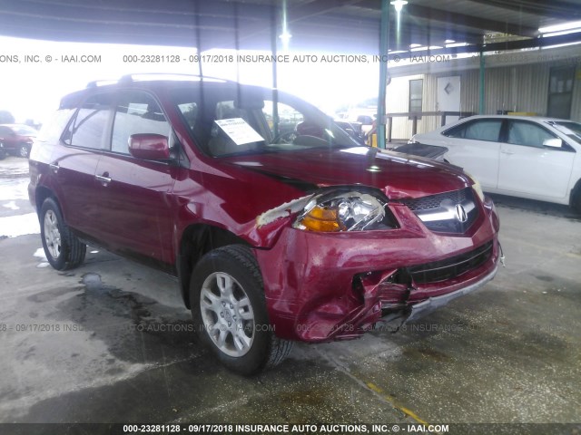 2HNYD18605H536224 - 2005 ACURA MDX TOURING RED photo 1