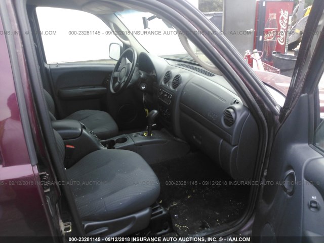 1J4GL48K43W583414 - 2003 JEEP LIBERTY SPORT/FREEDOM მუქწითელი ფოტო 5