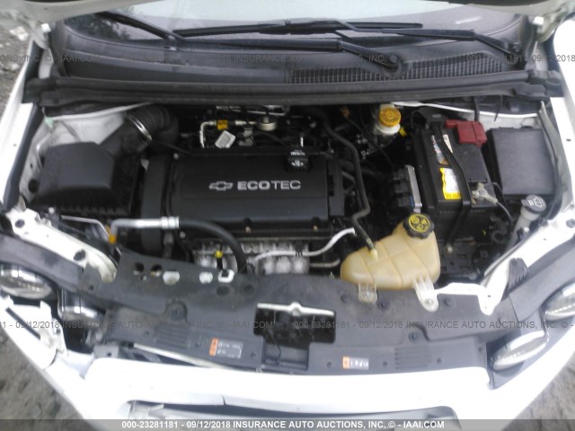 1G1JA6SHXF4131521 - 2015 CHEVROLET SONIC LS WHITE photo 10