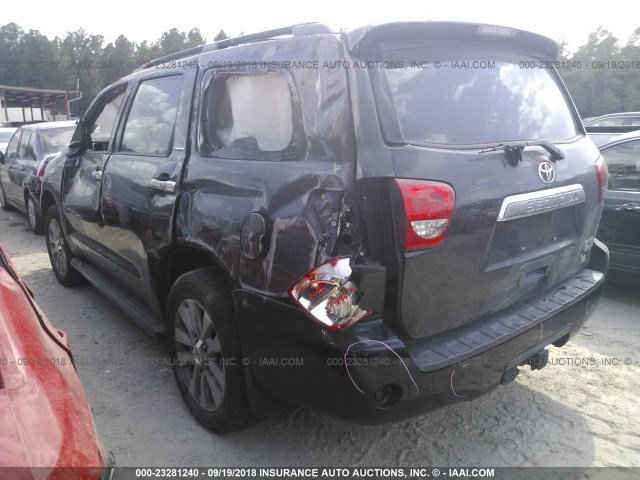 5TDKY5G17DS048403 - 2013 TOYOTA SEQUOIA LIMITED BLACK photo 3