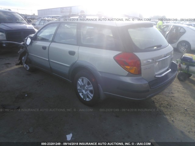 4S4BP61C957382636 - 2005 SUBARU LEGACY OUTBACK 2.5I GOLD photo 3