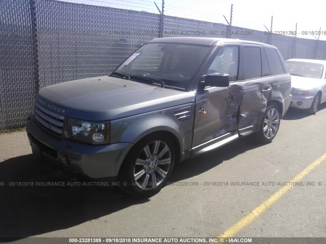 SALSH23498A168424 - 2008 LAND ROVER RANGE ROVER SPORT SUPERCHARGED GRAY photo 2