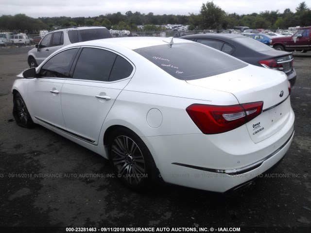 KNALN4D70E5143101 - 2014 KIA CADENZA PREMIUM/LIMITED WHITE photo 3