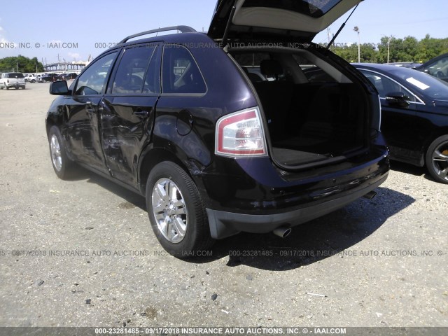 2FMDK49C97BB04670 - 2007 FORD EDGE SEL PLUS PURPLE photo 3