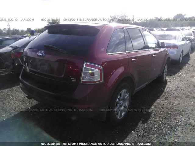 2FMDK49C17BB43060 - 2007 FORD EDGE SEL PLUS MAROON photo 4