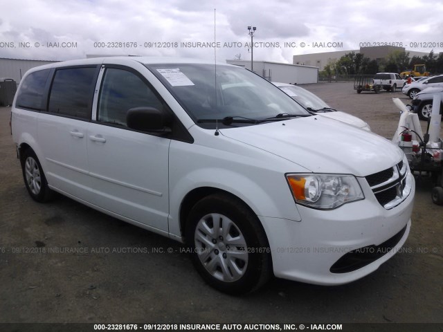 2C4RDGBG9ER428354 - 2014 DODGE GRAND CARAVAN SE WHITE photo 1