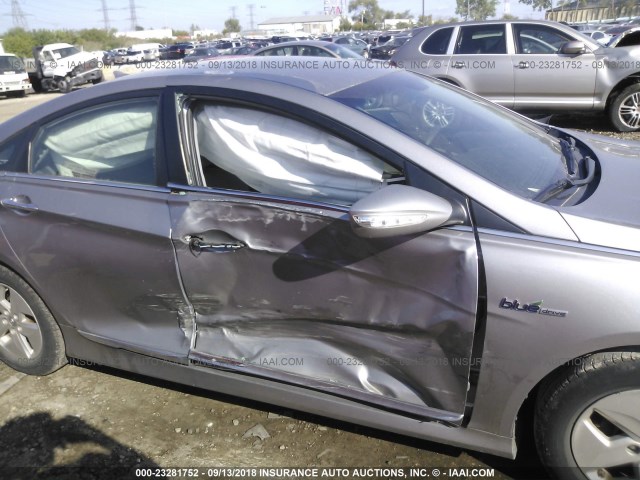 KMHEC4A4XBA002384 - 2011 HYUNDAI SONATA HYBRID SILVER photo 6