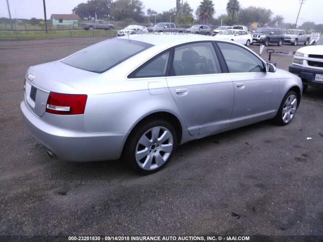 WAUDG74F85N104540 - 2005 AUDI A6 3.2 QUATTRO SILVER photo 4