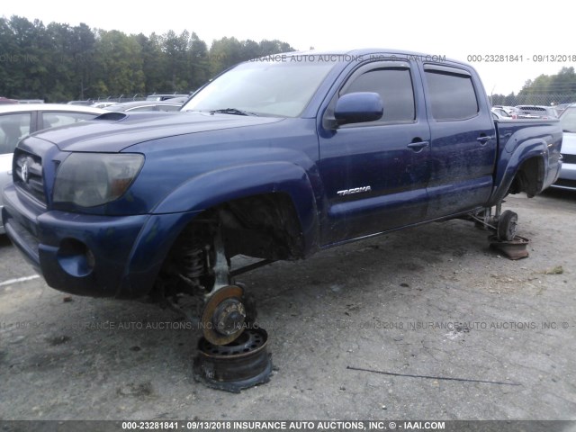 3TMLU42N06M003715 - 2006 TOYOTA TACOMA DOUBLE CAB BLUE photo 2