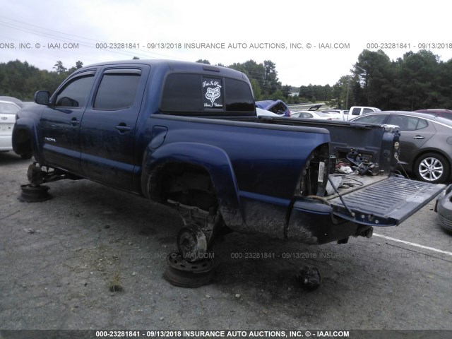 3TMLU42N06M003715 - 2006 TOYOTA TACOMA DOUBLE CAB BLUE photo 3