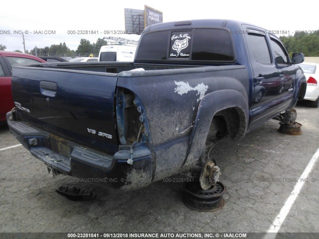 3TMLU42N06M003715 - 2006 TOYOTA TACOMA DOUBLE CAB BLUE photo 4