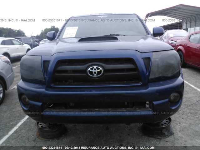 3TMLU42N06M003715 - 2006 TOYOTA TACOMA DOUBLE CAB BLUE photo 6