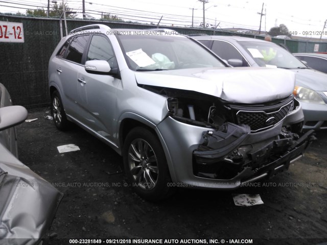 5XYKW4A29BG092639 - 2011 KIA SORENTO SX SILVER photo 1