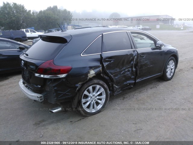 4T3ZA3BB8DU065457 - 2013 TOYOTA VENZA LE/XLE Dark Blue photo 4