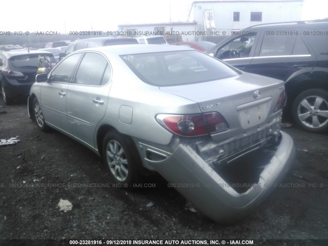 JTHBA30G945002129 - 2004 LEXUS ES 330 GRAY photo 3