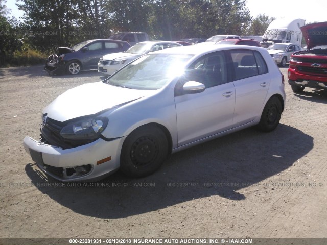 WVWDA9AJ4BW009200 - 2011 VOLKSWAGEN GOLF SILVER photo 2