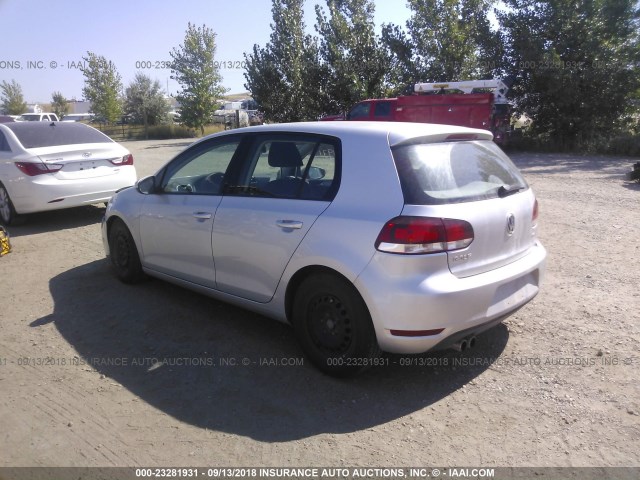WVWDA9AJ4BW009200 - 2011 VOLKSWAGEN GOLF SILVER photo 3
