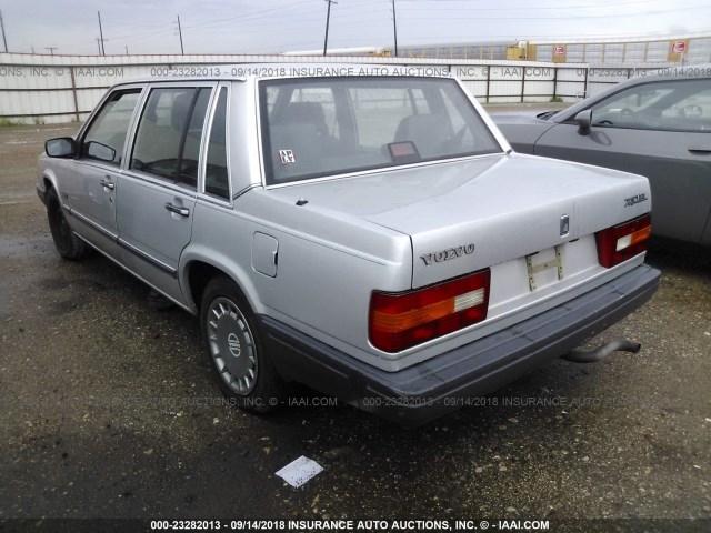 YV1FA8844L1407180 - 1990 VOLVO 740 GL SILVER photo 3