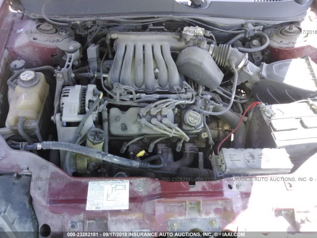 1FAFP55U73G266521 - 2003 FORD TAURUS SES MAROON photo 10