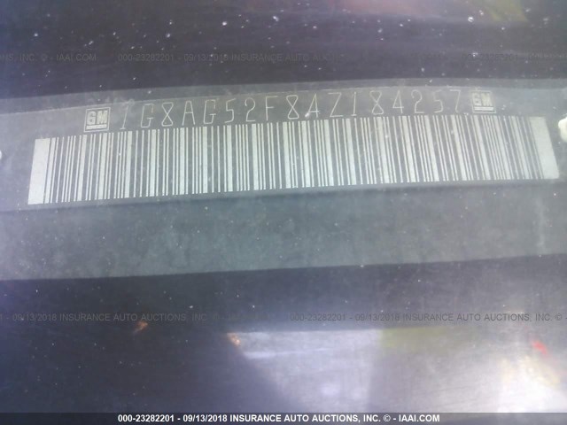 1G8AG52F84Z184257 - 2004 SATURN ION LEVEL 1 BLACK photo 9