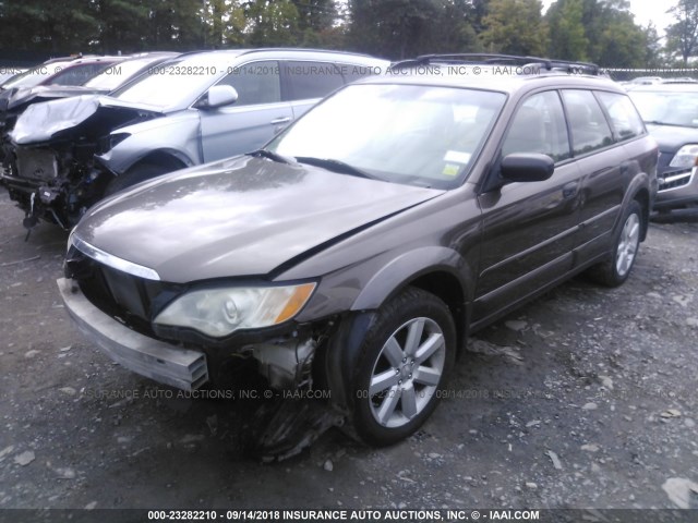 4S4BP61C687335911 - 2008 SUBARU OUTBACK 2.5I BROWN photo 2