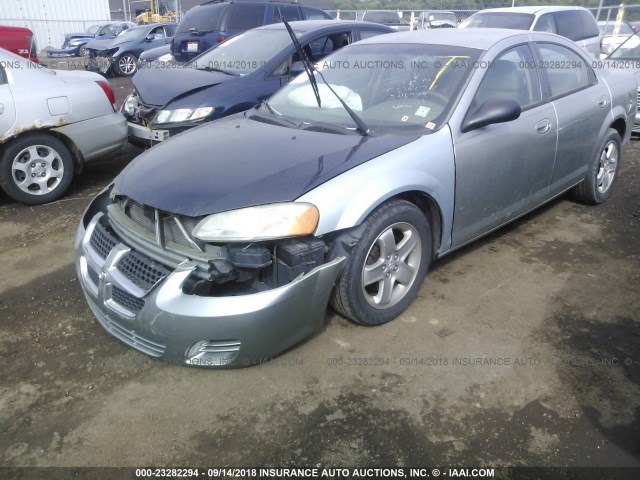 1B3EL46X34N246723 - 2004 DODGE STRATUS SXT Light Blue photo 2