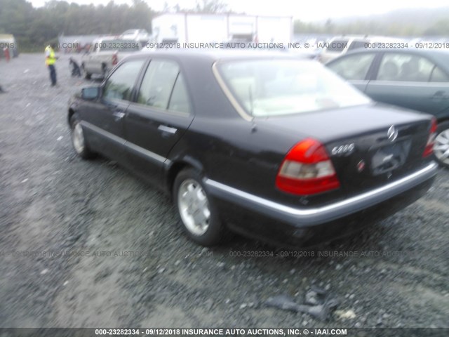 WDBHA22E7SF207455 - 1995 MERCEDES-BENZ C 220 BLACK photo 3