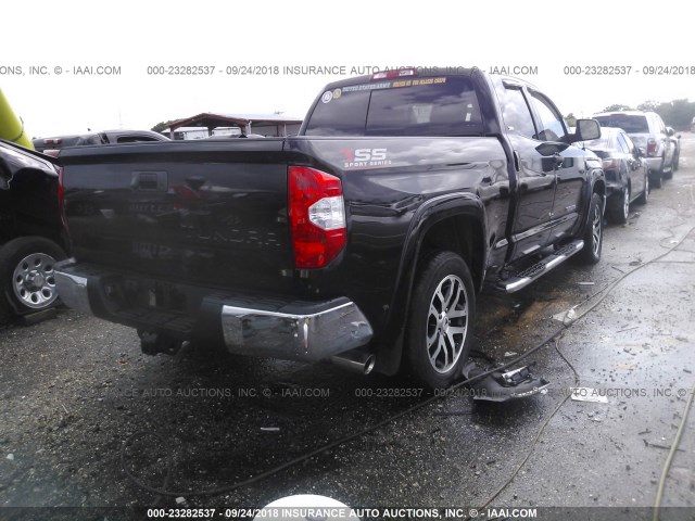 5TFRM5F16HX113494 - 2017 TOYOTA TUNDRA DOUBLE CAB SR/SR5 BLACK photo 4